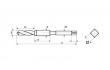 Combined threading and drill-bit (set of 7 pcs.) HSS-G TiN M 3 – M 10